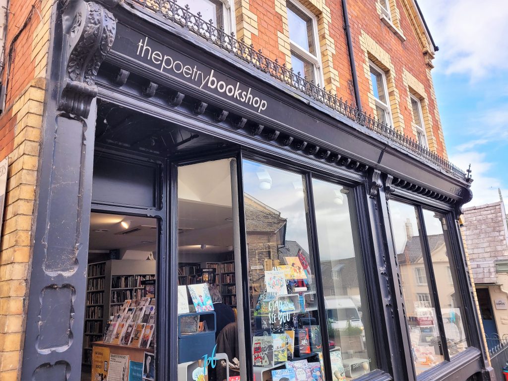 THe Poetry Bookshop store front in Hay on Wye
